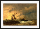 Amaldus Nielsen Print, Den første komposisjon (1859) in a black frame