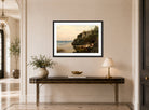Amaldus Nielsen Print, En holme (1895) displayed above a console table