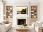 Amaldus Nielsen Print, En holme (1895) displayed in a Scandinavian living room