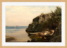 Amaldus Nielsen Print, En holme (1895) in a light oak frame