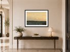 Amaldus Nielsen Print, Fjordstudie (1898) displayed above a console table