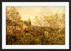 Amaldus Nielsen Print, Fra ateliervinduet i mai, Majorstuveien 8 (1913) in a black frame