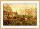 Amaldus Nielsen Print, Fra ateliervinduet i mai, Majorstuveien 8 (1913) in a light oak frame