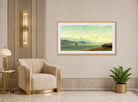 Amaldus Nielsen Print, Fra Bømmelfjord (1924) displayed in an Art Deco interior