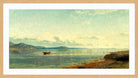 Amaldus Nielsen Print, Fra Bømmelfjord (1924) in a light oak frame
