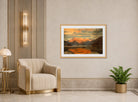 Amaldus Nielsen Print, Fra Balestrand (1865) displayed in an Art Deco interior