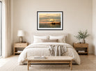 Amaldus Nielsen Print, Fra fjorden (1906) displayed above a bed