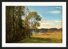 Amaldus Nielsen Print, Fra Frognerkilen (1866) in a black frame