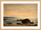 Amaldus Nielsen Print, Fra Jæren (1892) in a light oak frame