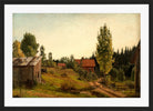 Amaldus Nielsen Print, Fra Oklungen, Porsgrund (1889) in a black frame