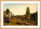 Amaldus Nielsen Print, Fra Oklungen, Porsgrund (1889) in a light oak frame