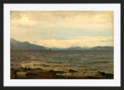 Amaldus Nielsen Print, Gråvær, Bømmelen (1863) in a black frame