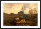 Amaldus Nielsen Print, Høst in a black frame