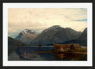 Amaldus Nielsen Print, Ølve, Hardanger (1873) in a black frame