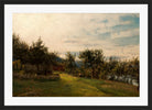 Amaldus Nielsen Print, Nøsthaug, Kvinnherred (1873) in a black frame