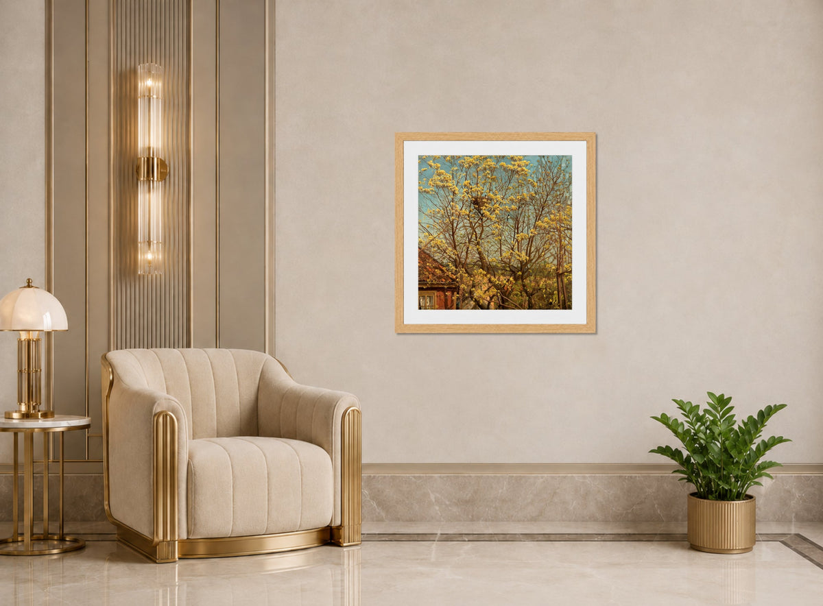 Amaldus Nielsen Print, Naboer displayed in an Art Deco interior
