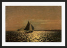 Amaldus Nielsen Print, Nattstemning, Hvaler (1925) in a black frame