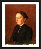 Amaldus Nielsen Print, Portrett (1890) in a black frame