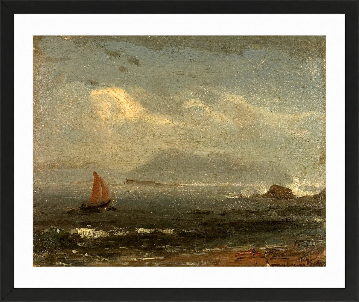 Amaldus Nielsen Print, Regnstemning in a black frame