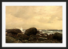 Amaldus Nielsen Print, Regnstemning,Jæren (1894) in a black frame
