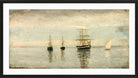 Amaldus Nielsen Print, Regnstemning med sol, Cadix (1860) in a black frame