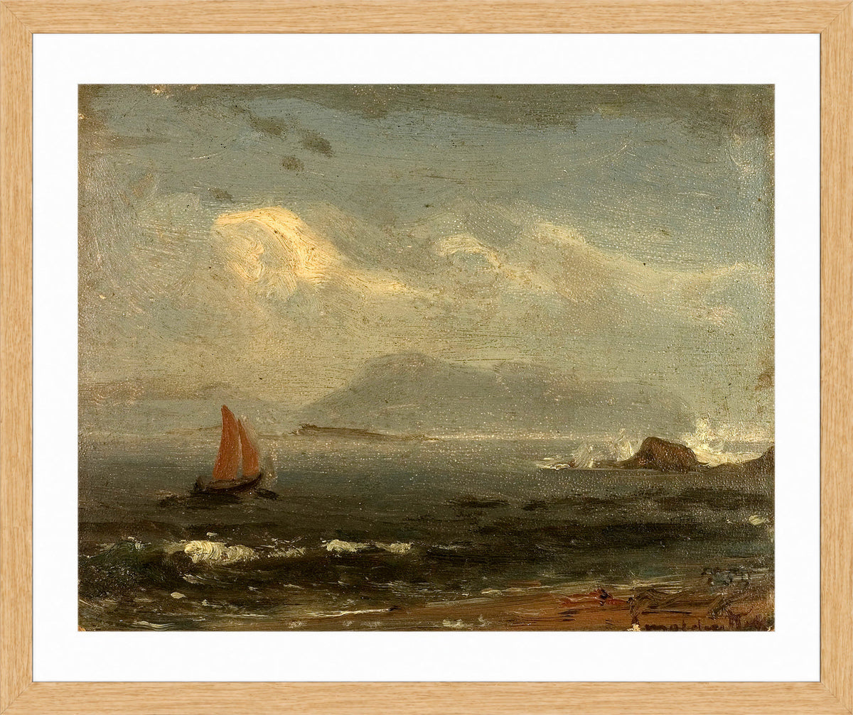 Amaldus Nielsen Print, Regnstemning in a light oak frame