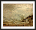 Amaldus Nielsen Print, Regntykke med brenninger in a black frame