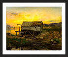 Amaldus Nielsen Print, Salterier, Kinn (1860) in a black frame