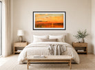Amaldus Nielsen Print, September (1896) displayed above a bed