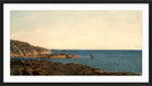 Amaldus Nielsen Print, Skjærgård, Gamle Hellesund (1895) in a black frame