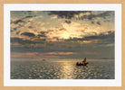 Amaldus Nielsen Print, Solspeil (1900) in a light oak frame