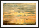 Amaldus Nielsen Print, Sommeraften, Hvaler (1898) in a black frame