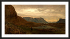 Amaldus Nielsen Print, Stavenes, Søndfjord (1866) in a black frame