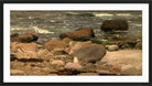 Amaldus Nielsen Print, Stenstudie, Hvaler (1872) in a black frame