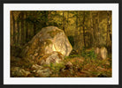 Amaldus Nielsen Print, Stenstudie, Ulvegjeldsheien (1872) in a black frame
