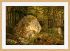 Amaldus Nielsen Print, Stenstudie, Ulvegjeldsheien (1872) in a light oak frame