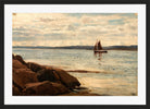 Amaldus Nielsen Print, Strandparti, Hvaler (1896) in a black frame