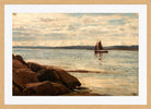 Amaldus Nielsen Print, Strandparti, Hvaler (1896) in a light oak frame