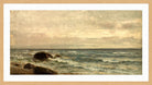 Amaldus Nielsen Print, Strandparti, Jæren (1889) in a light oak frame