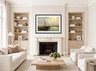 Amaldus Nielsen Print, Studie (1858) displayed in a Scandinavian living room
