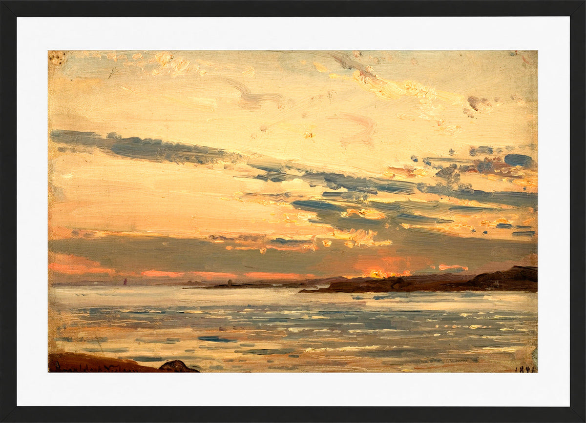 Amaldus Nielsen Print, Studie (1896) in a black frame