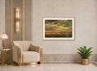 Amaldus Nielsen Print, Svartstille (1898) displayed in an Art Deco interior