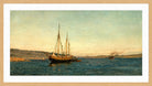 Amaldus Nielsen Print, Svenske fiskere, Hvaler (1898) in a light oak frame