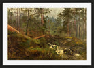 Amaldus Nielsen Print, Svinestad, Mandal (1859) in a black frame
