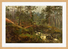 Amaldus Nielsen Print, Svinestad, Mandal (1859) in a light oak frame