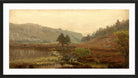 Amaldus Nielsen Print, Tåkestemning in a black frame