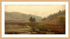 Amaldus Nielsen Print, Tåkestemning in a light oak frame