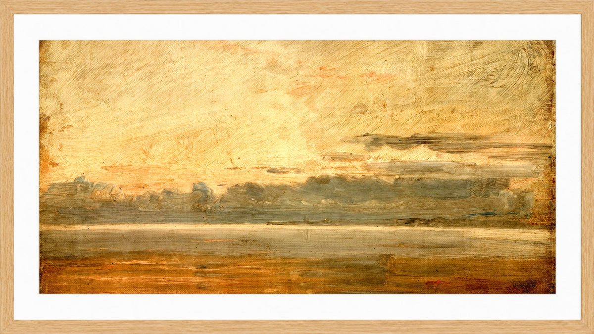 Amaldus Nielsen Print, Utenfor Hvaler (1886) in a light oak frame
