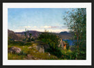 Amaldus Nielsen Print, Ved Gjermundshavn, Hardanger (1859) in a black frame