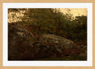 Amaldus Nielsen Print, Ved Mandal (1868) in a light oak frame